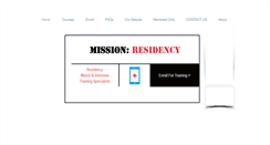 Desktop Screenshot of missionresidency.com